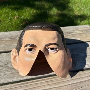 Vintage Cesar Ronald Reagan Creepy Old Man Open Nose Latex Halloween Mask 1993